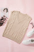V-Neck Twist Knitted Vest Sweater